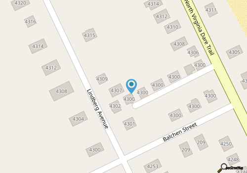 OBX Home One Block to Beach! map location