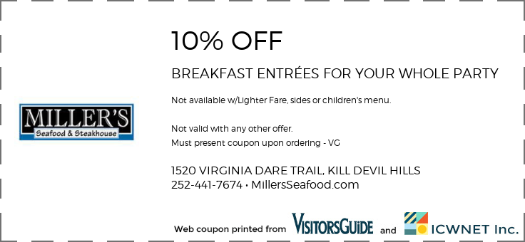10% OFF BREAKFAST ENTRÉES FOR YOUR WHOLE PARTY