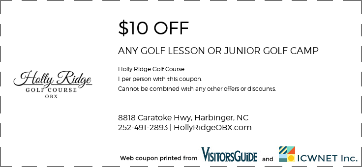 $10 OFF  ANY GOLF LESSON OR JUNIOR GOLF CAMP