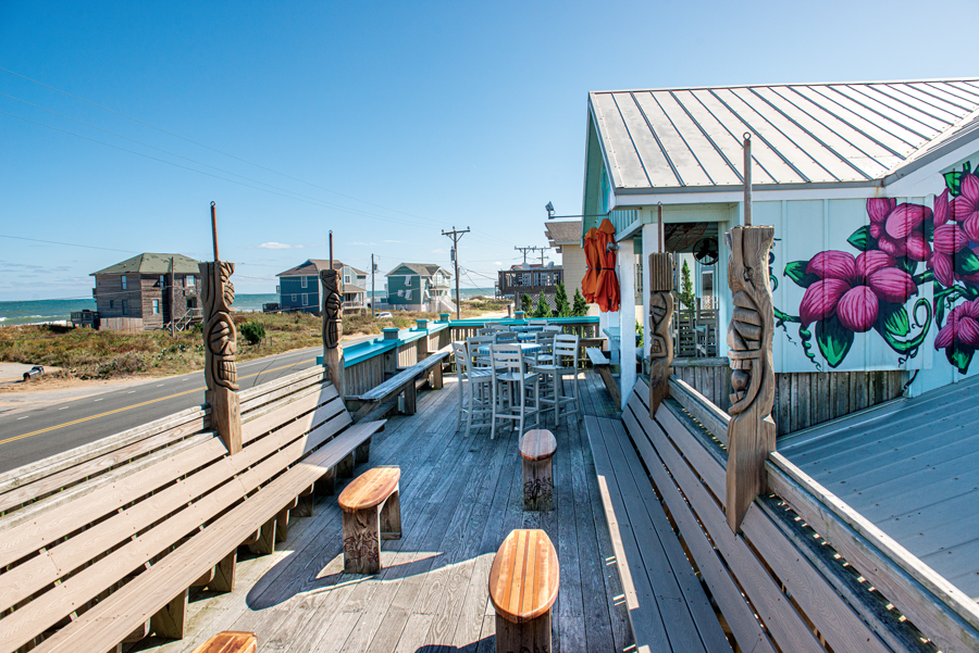 Rundown Cafe porch seating